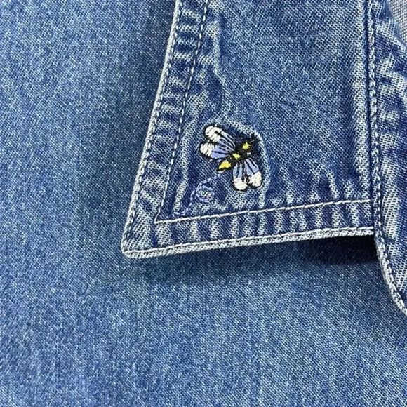 Vintage Lauren Brooke 100% Cotton Top Teddy Bears Floral Embroidered Scene Large - Picture 4 of 7